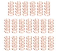 Ring Binder 100pcs 5-Ring Binding Spines Snap Split Rings Plastic Round Loose-Leaf Comb Folio Stationery Office Supply(Pink)
