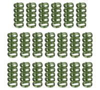 Ring Binder 100pcs 5-Ring Binding Spines Snap Split Rings Plastic Round Loose-Leaf Comb Folio Stationery Office Supply(Dark Green)