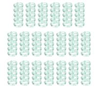 Ring Binder 100pcs 5-Ring Binding Spines Snap Split Rings Plastic Round Loose-Leaf Comb Folio Stationery Office Supply(Light Green)