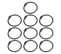 Ring Binder 100Pcs Loose Leaf Rings Book Hoops Metal Flash Card Binding for Key Chain Index Scrapbooks Office Supplies(Black)