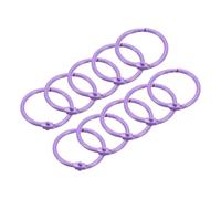 Ring Binder 30Pcs Metal Binding Rings 45mm Loose Leaf Carbon Steel Notebook Book Hoops Key Holder Office Supplie(Purple)