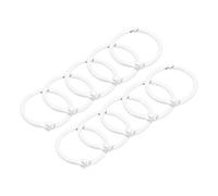 Ring Binder 30Pcs Metal Binding Rings 45mm Loose Leaf Carbon Steel Notebook Book Hoops Key Holder Office Supplie(White)