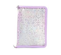 Ring Binder - Clear Plasticc Folders | A5 Sticker Collecting Book, Zipper Sticker Collecting Book, Refillable Binder Organizer, Folder Organizer For Journal Cards Tickets Receipts Office Business