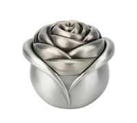 Ring Box, Scatola per Fedi Nuziali in Lega di Zinco per Gioielli Pacco con Disegno di Fiori di Rosa per Proposta, Fidanzamento, Matrimonio, Ideale per Conservare