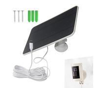 Ring Caricatore Solare,20W Basso Consumo Energetico Resistente alle Intemperie,Pannello Solare per Telecamera Ring | per Spotlight, Floodlight, Interno, Esterno, Casa, Ufficio, Dormitorio, Balcone, Po