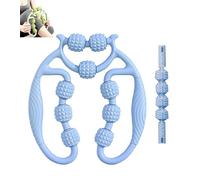 Ring Clamp Leg Massager, 9 Wheel Circular Leg Clamp, 360° Wrap-Around Massage, Legs Shaping and Muscle Relaxation(Green) (blue,With mace)