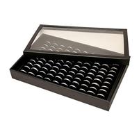 Ring Display Case - Paper Box, Jewelry Box Dustproof Large Transparent | Lid Tray Organizer, Elegant Display Case For Home, Travel, Proposal, Ceremony, Anniversaries, Birthday, Valentine’s Day