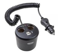 Ring Doppia presa accendisigari 12V 10A con tester batteria e 2 prese USB 1A