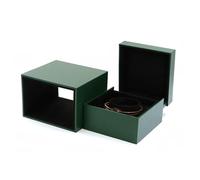 Ring Earring Box for Proposal Wedding, Engagement Luxury Jewelry Gift Box Jewellry Display Case Dark Green scatola organizer(11.2 * 8 * 10cm)
