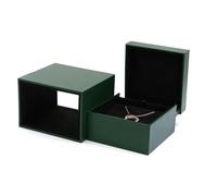 Ring Earring Box for Proposal Wedding, Engagement Luxury Jewelry Gift Box Jewellry Display Case Dark Green scatola organizer(11.2 * 10 * 8cm)