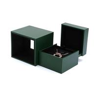Ring Earring Box for Proposal Wedding, Engagement Luxury Jewelry Gift Box Jewellry Display Case Dark Green scatola organizer(8 * 7.3 * 7.5cm)