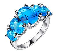 Ring For Women Wedding Band Wedding Ring Jewelry Sky Blue Nice processing
