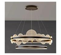 Ring Gold Led Pendant Lights Acrylic Disc for Living Dining Table Room Conference Hall Luxurious Home Chandelier