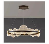 Ring Gold Led Pendant Lights Acrylic Disc for Living Dining Table Room Conference Hall Luxurious Home Chandelier