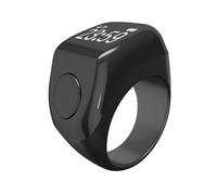 Ring Heart Rate Monitor, Blood Oxygen Level, Pedometer, Finger-Worn Multi-Function Counter with Black