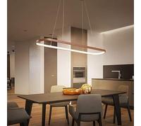 Ring LED Pendant Light,Dimmable Oval Office Chandelier Modern Ring Design Hanging Lamp with Remote Control,for Kitchens,One Color-70cm