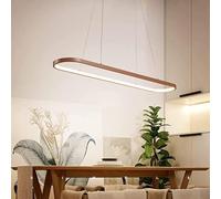Ring LED Pendant Light,Dimmable Oval Office Chandelier Modern Ring Design Hanging Lamp with Remote Control,for Kitchens,One Color-70cm