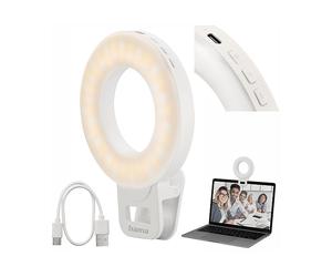 RING LIGHT HAMA 00004674, LED, Webcam, per smartphone, laptop, powerbank, caricatore USB