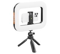 Ring Light, Rechargeable Tripod Stand, Extendable Selfie Holder, Lightweight Phone Mount, Light with Clamp for Photography, Makeup, Streaming, Vlog Recording, Travel, Home Use, 11.61x8.58 Inches