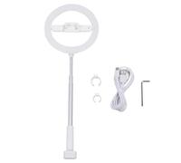 Ring Light with Phone Holder, Overhead Phone Mount, Desk Ring Light with Remote Control for Video Recording Live Stream