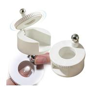 Ring Magnet for Nails, New 360° Rotating Cat Eye Magnet for Nails Uniform Magnetic Beads, Automatic Glass Bead Suction Nail Tool for Gel Polish, Cat Eyes for DIY & Professional Salons (White)