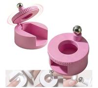 Ring Magnet for Nails, New 360° Rotating Cat Eye Magnet for Nails Uniform Magnetic Beads, Automatic Glass Bead Suction Nail Tool for Gel Polish, Cat Eyes for DIY & Professional Salons (Pink)