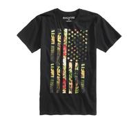 Ring Of Fire Uomo Tropicale Bandiera Grafico T-Shirt, Nero, XL