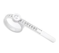 Ring Sizer Tool - Finger Ring Gauge, Jewelry Measuring Device, Adjustable Oval Sizer with Clear Magnifier, Reusable Rings Measurement Tool for US Sizes 1 17, Accurate Rings Finger Sizing Tools