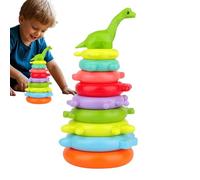 Ring Stacker Kid Toy - Rainbow Balance Stacking Game for Child | Colorful Balance Stacker Toy for Car Children Kindergarten Bedroom Schools Traveling Road Trips