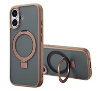 ACCEZZ Stand ad Anello Backcover metallo COVER per Apple iPhone 17, Marrone