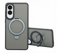 ACCEZZ Stand ad Anello Backcover metallo Cover per Samsung Samsung Galaxy S25 Edge, Nero