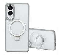 ACCEZZ Ring Stand Backmet Magsafe Cover MagSafe per Samsung Smartphone, Grigio