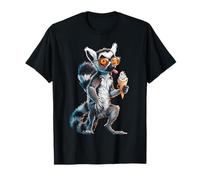 Ring-Tailed-Lemur Eats Icecream Occhiali da sole Animal Graphic Maglietta