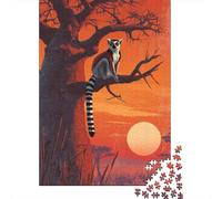 Ring-tailed Lemur Perched in An Ancient Baobab Tree,Puzzle Per Adulti 38x26cm/1000pcs,Giochi Di Sfida