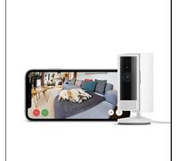 Ring - Telecamera per interni (modello più recente, seconda generazione) | Telecamera di sicurezza per animali domestici plug-in | 1080p HD, conversazione bidirezionale, WiFi, copertura per la privacy