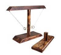 Ring Toss Game, Gancio da Tavolo in Legno Gioco di Lancio dell'Anello, Gioco di Lancio per Feste Premium in Famiglia Divertente Gioco all'Aperto al Coperto