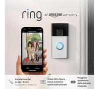 Ring videocitofono a batteria Battery Video Doorbell Alexa Nickel Satinato