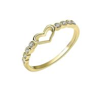 Ringe Ständer Hochzeitsschmuck Ring Damen Hohlfingerring Hochzeitsfeier Schmuck Geschenk Liebesring Schmuck Damenring Hohlset Kristall Herz Modeschmuck Silberring Ringeinlage Silikon (Gold, C)