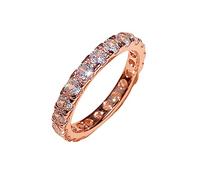 Ringe Traumfänger Rund Rosévergoldetes Sterling Simulierter Stapelbare Ringbänder Für Frauen Zirkon Ring Größe 6 10 Uhr Der Ringe, 8, Copper, Nessuna pietra preziosa