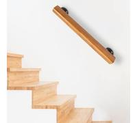 Ringhiera antiscivolo in legno per scale da 0,3 a 6,1 m, per casa, giardino, corridoio, loft e terrazze - Maniglia a parete per la sicurezza di anziani e bambini, design senza barriere