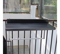 Ringhiera Del Balcone Tavolo Pieghevole Sospeso Tavolo Da Pranzo Tavolo Per Il Tempo Libero, Non Facile Da Arrugginire, Può Essere Posizionato All'Aperto Per Lungo Tempo,Black-120*28cm/47.2*11cm