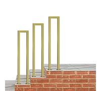 Ringhiera Di Sicurezza a Forma Di U per Gradini in Cemento e Legno, Resistente Picchetto Di Sicurezza per Scale Esterne/Interne/90Cm(2.9Ft)