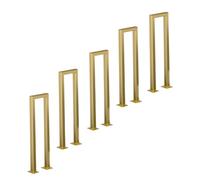 Ringhiera di sicurezza antiscivolo in metallo dorato per bambini, 102-45 cm, in ferro resistente, capacità 181,4 kg, altezza 33 cm, ideale per la protezione della casa e delle scale