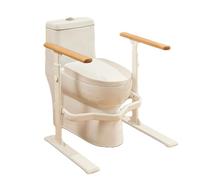 Ringhiera di sicurezza for WC, sedile rialzato con serratura e maniglie, ausili for disabili anziani possono aiutare facilmente gli anziani ad alzarsi in piedi e sostenere for prevenire le cadute
