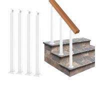Ringhiera D'ingresso,Montanti per Balaustre per Scale A Montaggio Laterale,Ringhiera per Scale Quadrati,Passamano,Corrimano Scale per Terrazze,con Regolabile A 270°(Size:90cm/35.4in,Color:4 Pack)