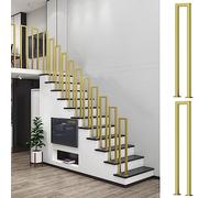 Ringhiera for scale in ferro dorato industriale, colonna for interni ed esterni, balaustre a forma di U, corrimano quadrato a U/M for soppalco(U Shape 2 Pcs,85cm(33.4inch))