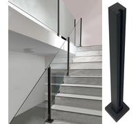 Ringhiera in alluminio con clip in vetro per un'installazione sicura e un supporto durevole