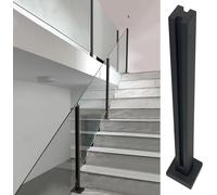 Ringhiera in alluminio con clip in vetro per un'installazione sicura e un supporto durevole