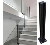 Ringhiera in alluminio con clip in vetro per un'installazione sicura e un supporto durevole