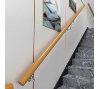 Ringhiera In Legno - Corrimano Per Scale Interne/esterne Con Staffa In Metallo, Passamano Di Sicurezza Antiscivolo Per Anziani, Asta Di Supporto Per Corridoio(80cm)